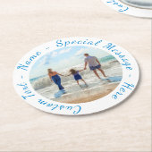 Pas uw Onderzetter voor fotopapier aan met tekst (Gebogen)