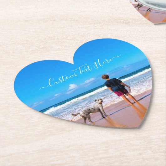 Pas uw Onderzetter voor fotopapier aan met tekst (Gekanteld)