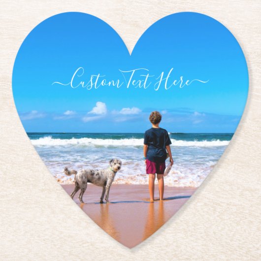 Pas uw Onderzetter voor fotopapier aan met tekst (Voorkant)