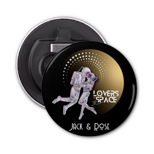 Pas uw overzichten aan in het ruimteontwerp button flesopener (Voorkant)