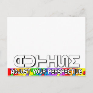 Pas uw perspectief aan briefkaart