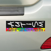 Pas uw perspectief aan bumpersticker (Op auto)