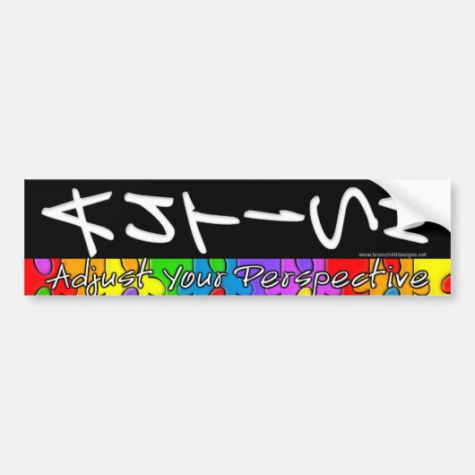 Pas uw perspectief aan bumpersticker (Voorkant)