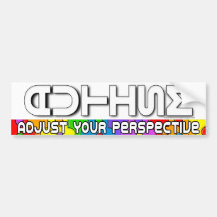 Pas uw perspectief aan bumpersticker