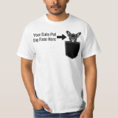 Pas uw Pet Dog Face Afbeelding Pocket Mannen aan T-shirt (Voorkant)