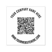 Pas uw QR-code en tekst zelf-inkende stempel aan (Design)