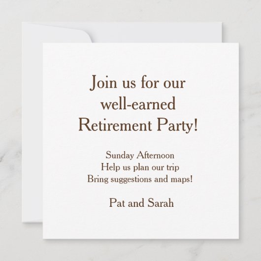 Pas uw Road Trip Invitation Card aan (Achterkant)