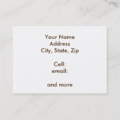 Pas uw roadtrip Visitekaartje aan (Achterkant)