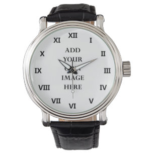 pas uw roman numerals horloge portret aan