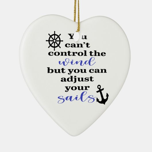 PAS UW SAILS ANCHOR AAN EN WAAR KERAMISCH ORNAMENT (Rechts)