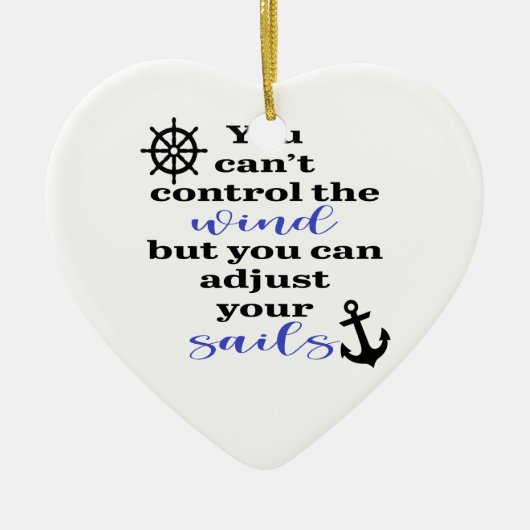 PAS UW SAILS ANCHOR AAN EN WAAR KERAMISCH ORNAMENT (Voorkant)