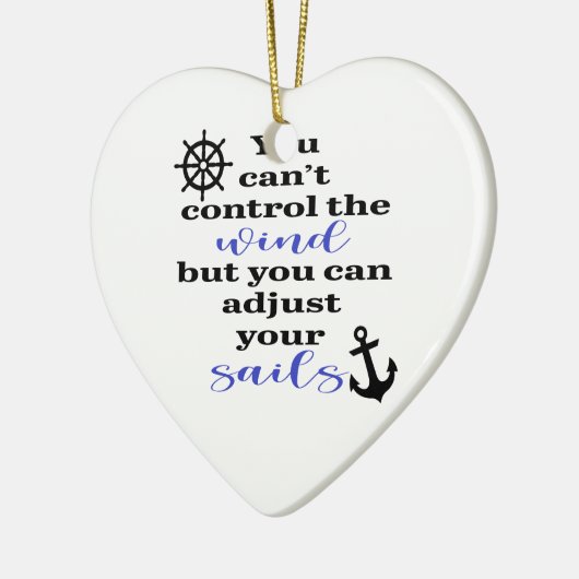 PAS UW SAILS ANCHOR AAN EN WAAR KERAMISCH ORNAMENT (Links)