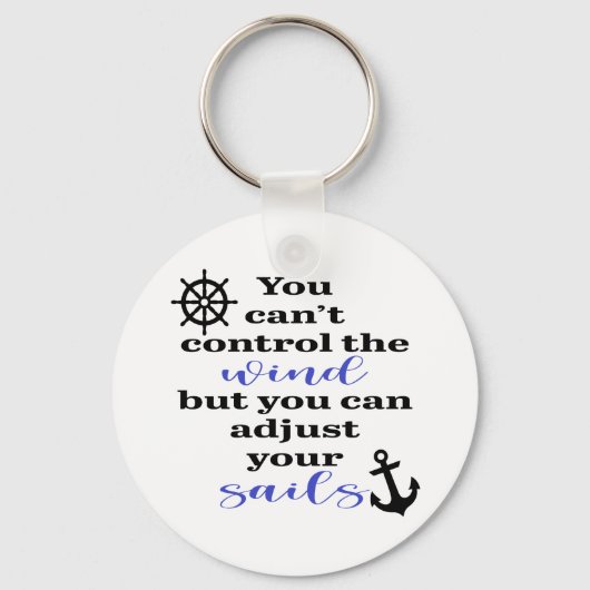 PAS UW SAILS ANCHOR AAN EN WAAR SLEUTELHANGER (Voorkant)