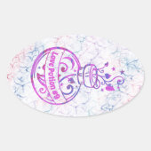 Pas uw Sticker op het foliezakje Ovaal aan (Voorkant)