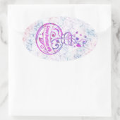 Pas uw Sticker op het foliezakje Ovaal aan (Tas)