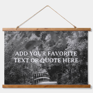 Pas uw tekst Motivational Quote aan Hangend Wandkleed