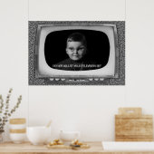 Pas uw televisieset niet aan poster (Keuken)