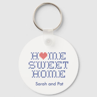 Pas uw thuis Sweet Home aan Sleutelhanger