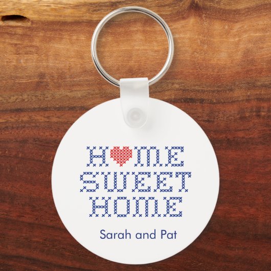 Pas uw thuis Sweet Home aan Sleutelhanger (Voorkant)