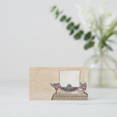 pas uw visitekaartje voor schrijfmachine aan (Staand voorkant)