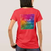 Pas uw zakelijke Logo diepgaande rode Sjabloon aan T-shirt (Achterkant)