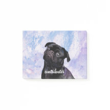 Pas uw zeer eigen Black Pug Contributor Dog aan