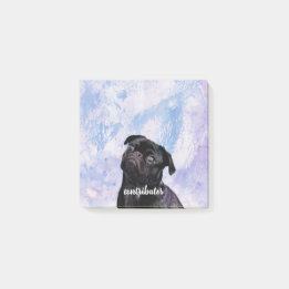 Pas uw zeer eigen Black Pug Contributor Dog aan Post-it® Notes
