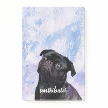 Pas uw zeer eigen Black Pug Contributor Dog aan