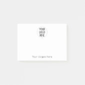 Pas uw zwart-wit bedrijfslogo slogan aan post-it® notes (Voorkant)