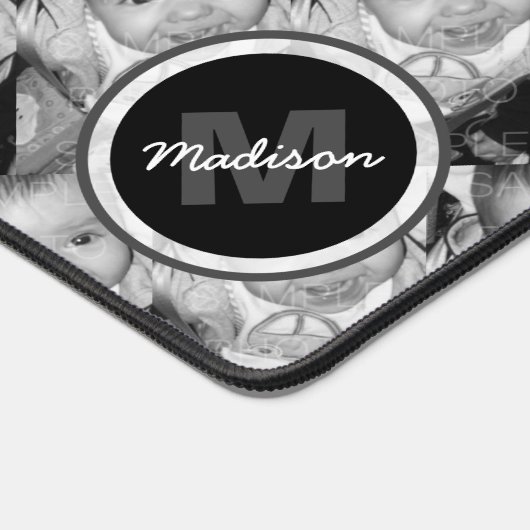 Pas Uw zwart-wit fotomodel monogram aan Bureaumat (Hoek)