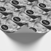 Pas Uw zwart-wit fotomodel monogram aan Cadeaupapier (Hoek)