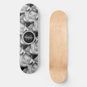 Pas Uw zwart-wit fotomodel monogram aan Persoonlijk Skateboard (Voorkant)