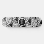 Pas Uw zwart-wit fotomodel monogram aan Persoonlijk Skateboard (Horizontaal)