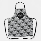 Pas Uw zwart-wit fotomodel monogram aan Schort (Voorkant)