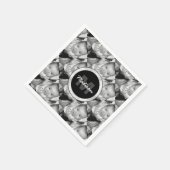 Pas Uw zwart-wit fotomodel monogram aan Servet (Hoek)