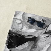 Pas Uw zwart-wit fotomodel monogram aan Strandlaken (In situ)