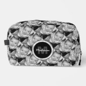 Pas Uw zwart-wit fotomodel monogram aan Toilettasje (Voorkant)
