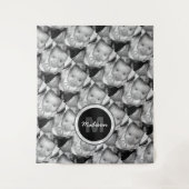 Pas Uw zwart-wit fotomodel monogram aan Wandkleed (Voorkant)