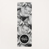 Pas Uw zwart-wit fotomodel monogram aan Yogamat (Voorkant)