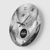 Pas uw zwart-wit fotoMonogram aan Grote Klok (Hoek)