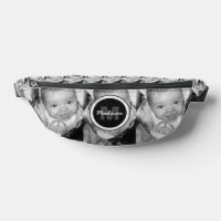 Pas uw zwart-wit fotopatroon monogram aan