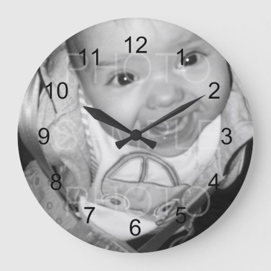 Pas Uw zwarte witte foto aan Grote Klok (Voorkant)