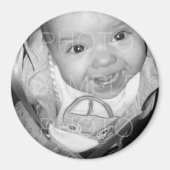 Pas Uw zwarte witte foto aan Magneet (Voorkant)