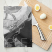 Pas Uw zwarte witte foto aan Theedoek (Quarter Fold)