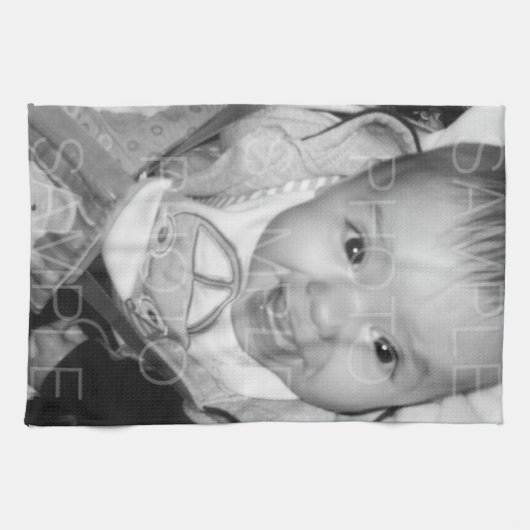 Pas Uw zwarte witte foto aan Theedoek (Horizontaal)