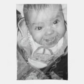 Pas Uw zwarte witte foto aan Theedoek (Verticaal)