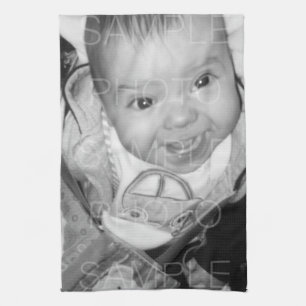 Pas Uw zwarte witte foto aan Theedoek