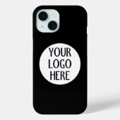 Pas uw zwarte witte logo aan Case-Mate iPhone case (Achterkant)