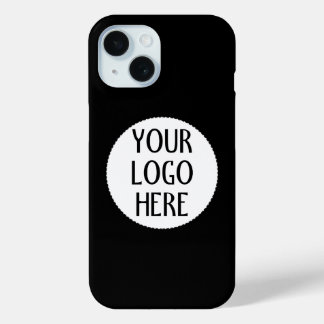 Pas uw zwarte witte logo aan iPhone 15 case