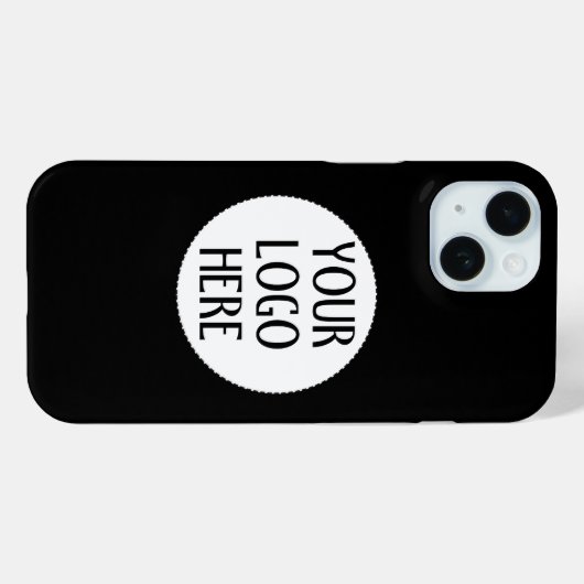 Pas uw zwarte witte logo aan Case-Mate iPhone case (Achterkant (horizontaal))